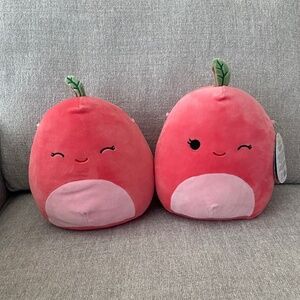 Squishmallows Cherry Pair 2 Pack Set 8” Walgreens Exclusive